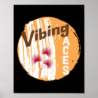 Vibing Aces Aufkleber Poster