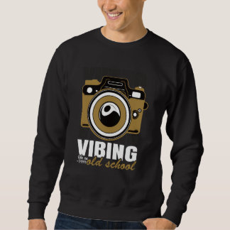 Vibing Like Retro School Cheerful Photography Illu Sweatshirt