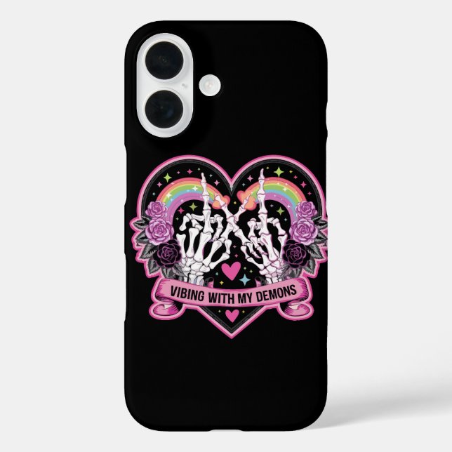Vibing mit My Demons Case-Mate iPhone Hülle (Rückseite)