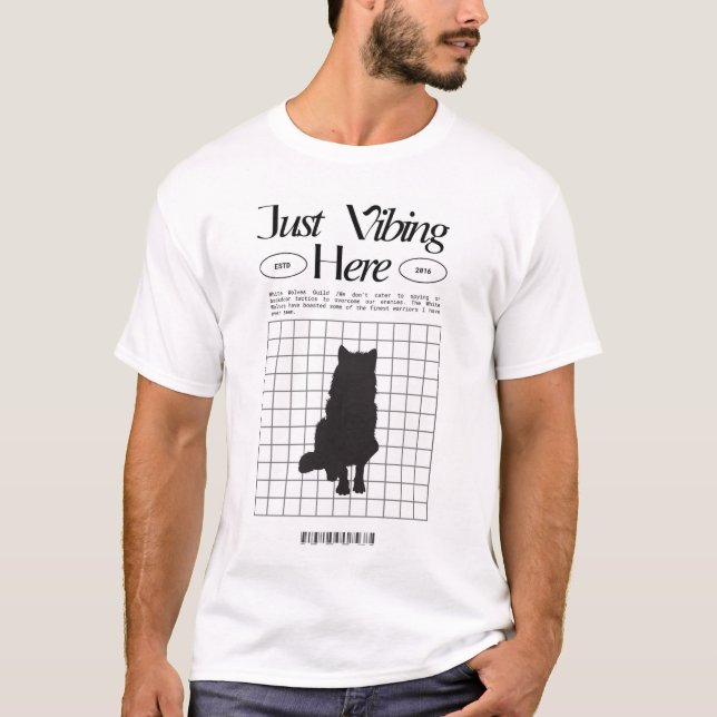 Vibing nur mit den Wölfen! T-Shirt (Vorderseite)