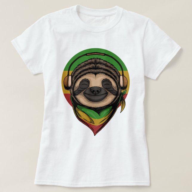 Vibing Sloth T - Shirt (Design vorne)
