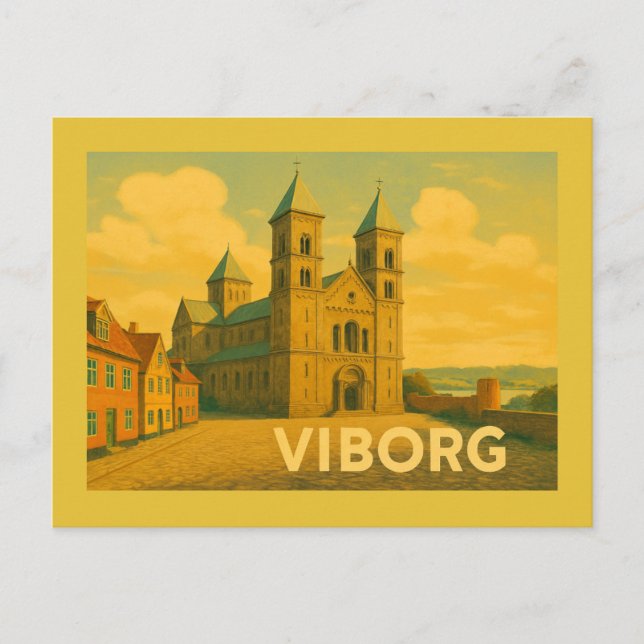 Viborg Denmark Cathedral Postkarte (Vorderseite)