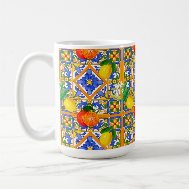 Vibran Mediterranean lemon Mug Kaffeetasse (Links)
