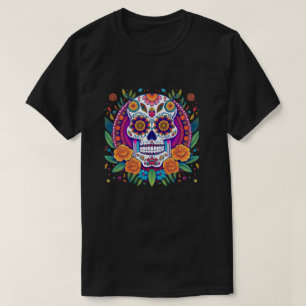 Vibranar Sugar Skull Fiesta - Dia De Los Muertos T-Shirt