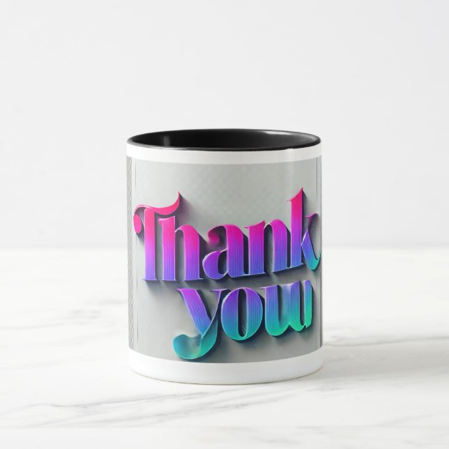 Vibranding 3D Vielen Dank Tasse (Zentrum)