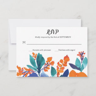 Vibranding floral Bloom RSVP Card Einladung