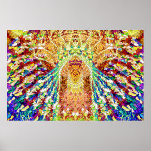 Vibranding Multicolor Psychedelic Abstrakt Poster
