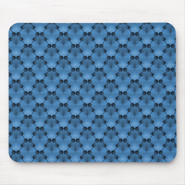Vibranend Blue Retro Funk Circles Mousepad (Vorne)