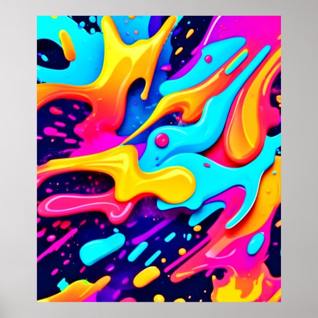 Vibranend Color Chaos Art Poster (Vorne)