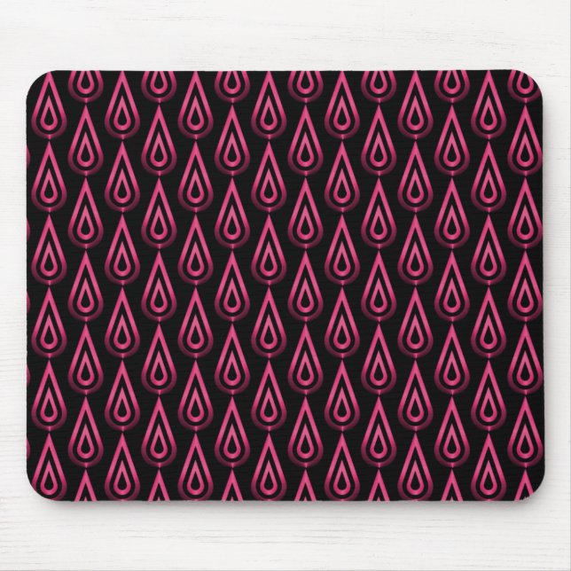 Vibranend Hot Pink flackernde Flammen Mousepad (Vorne)