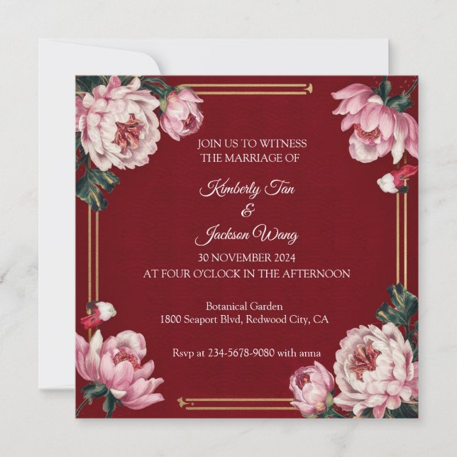 Vibranend Red Einladung (Vorderseite)