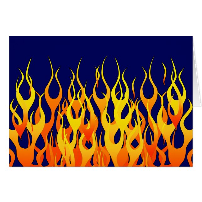 Vibraning Racing Flammen auf Navy Blue (Vorderseite (Horizontal))