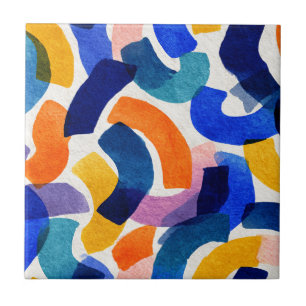Vibraning Watercolor Abstrakt Moderne Kunst Fliese