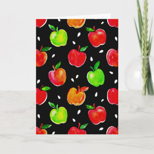Vibraning Watercolor Apples Muster Karte