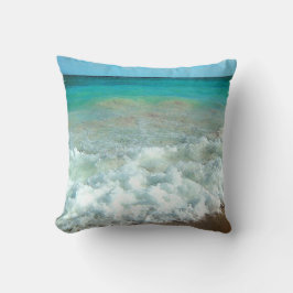 Vibranly Beach Watercolor Szene Kissen