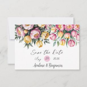 Vibranly Bloral Harmony Wedding Save The Date