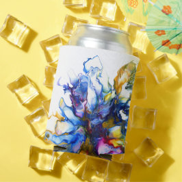 Vibranly Blue Abstrakt Fluid Art Agate Tote Bag Dosenkühler