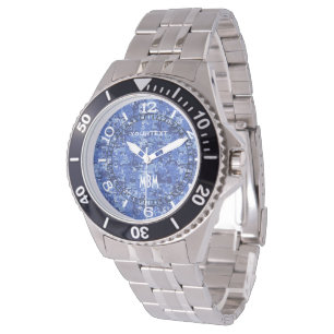 Vibranly Blue Digital Camouflage Camouflage Dial Armbanduhr
