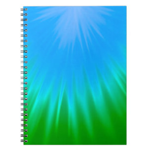 Vibranly Blue und Green Abstrakt Notebook Notizblock