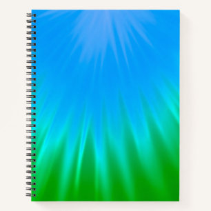 Vibranly Blue und Green Abstrakt Notebook Notizbuch