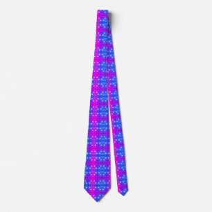 Vibranly Blue und Pink Neck Tie Krawatte