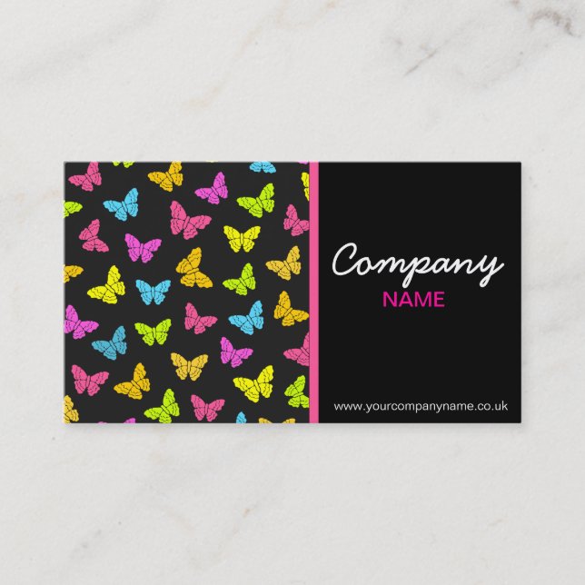 Vibranly Butterflies Business Card Visitenkarte (Vorderseite)