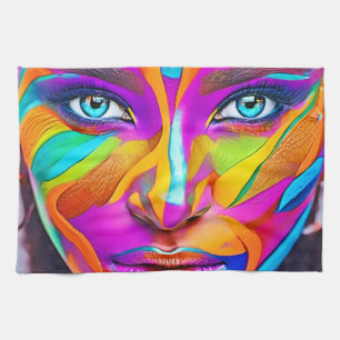 Vibranly Face Paint Art Geschirrtuch