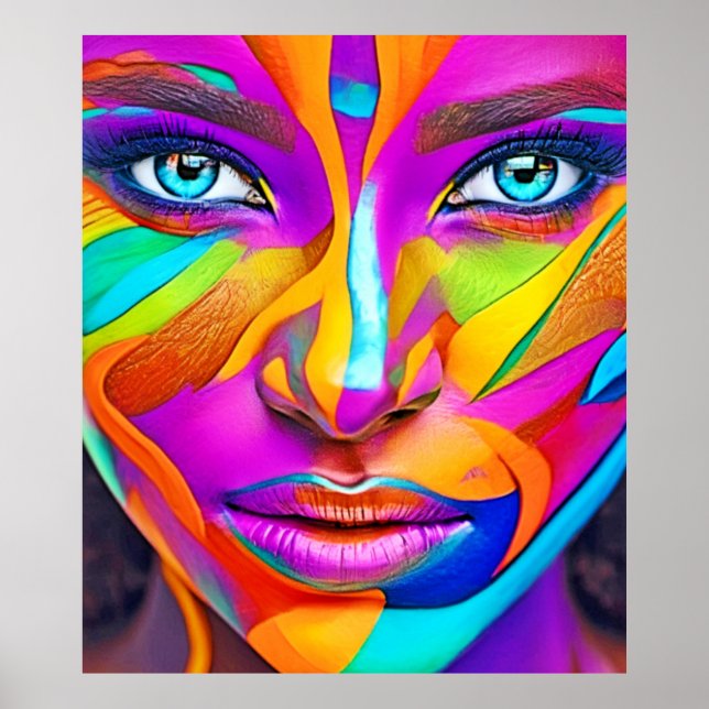 Vibranly Face Paint Art Poster (Vorne)