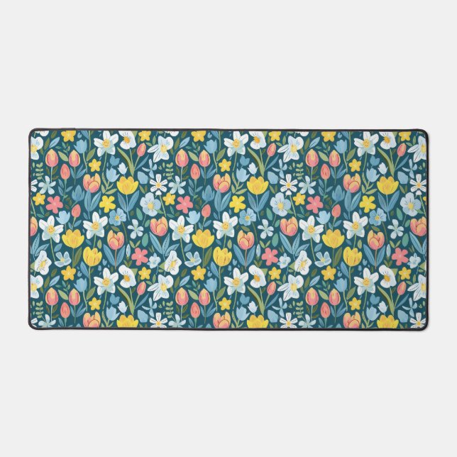 Vibranly Floral Medley Schreibtischunterlage (Vorderseite)