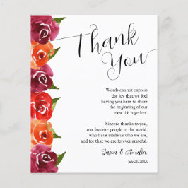 Vibranly Floral Wedding Plate Vielen Dank Flyer