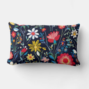 Vibranly Indie Floral Pattern Pillow Lendenkissen