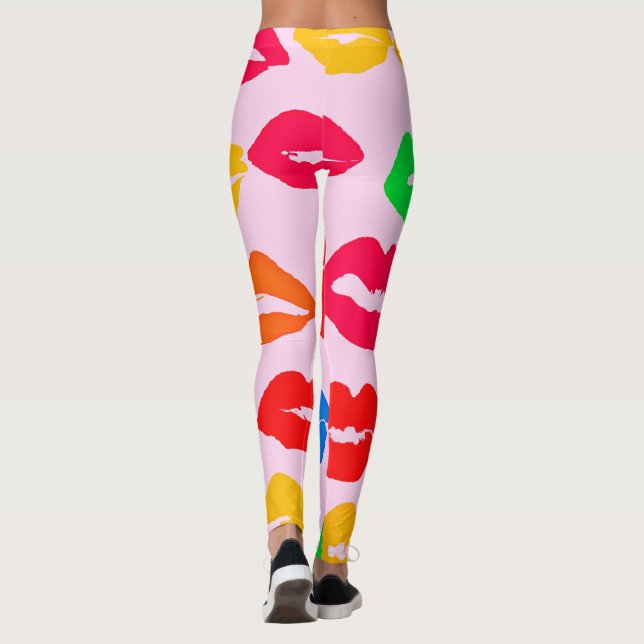 Vibranly Kissed by Colors Pattern Leggings (Rückseite)