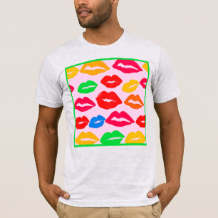 Vibranly Kissed by Colors Pattern T-Shirt