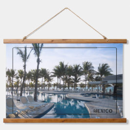 Vibranly Mexico Resort Wandteppich Mit Holzrahmen