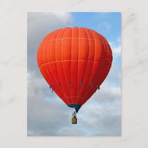 Vibranly Orange Hot Air Ballon Postcard Postkarte