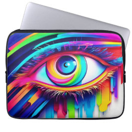 Vibranly Rainbow Eye Artwork Laptopschutzhülle