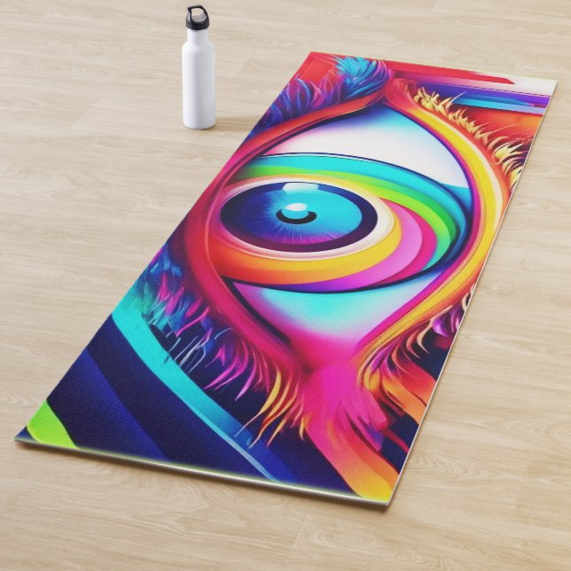Vibranly Rainbow Eye Artwork Yogamatte (Beispiel)