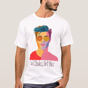 Vibranly Split Face Portrait T-Shirt