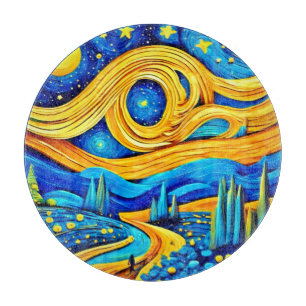 Vibranly Starry Artwork Schneidebrett