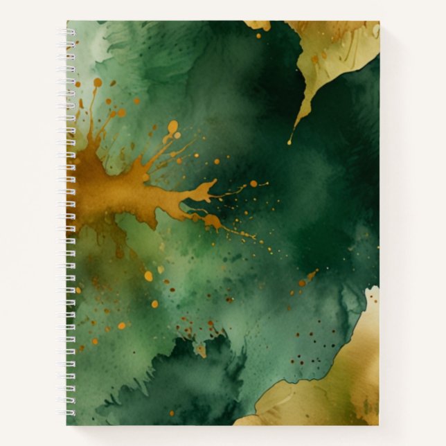 Vibranly Watercolor Floral Notebook Notizbuch (Vorderseite)