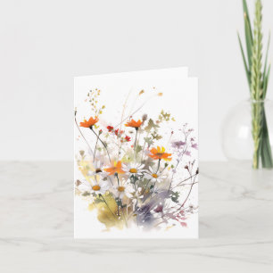 Vibranly Watercolor Spring Mix Floral Celebrate Karte