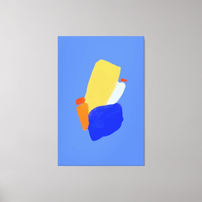 Vibrannende abstrakte gearbeitete Canvas Print Leinwanddruck (Vorderseite)