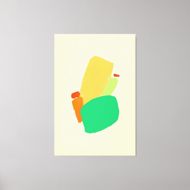 Vibrannende abstrakte gearbeitete Canvas Print Leinwanddruck (Vorderseite)