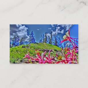 Vibrannende rosa Säulenkollektive Blume-Visitenkar Visitenkarte