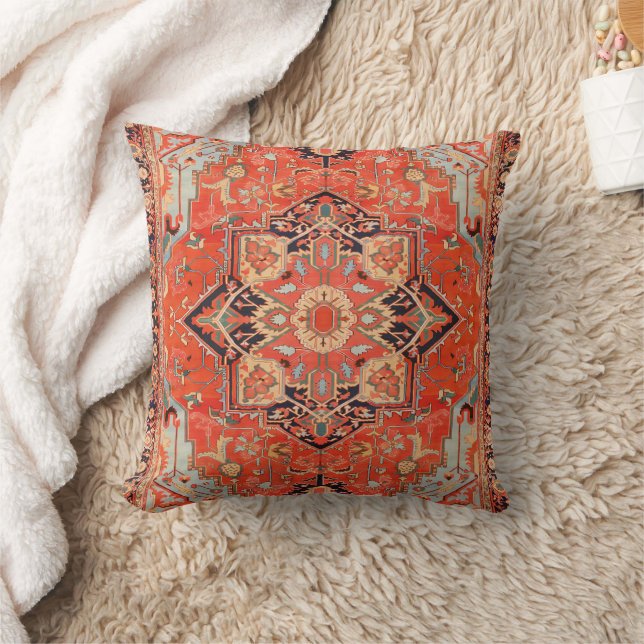 Vibranns Orange Oriental Boho marokkanischen Stil Kissen (Decke)