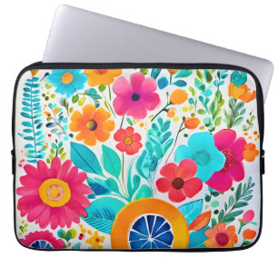 Vibrannt floral Fiesta Laptopschutzhülle