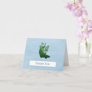 Vibrannt Peacock Vielen Dank Blue Card Karte