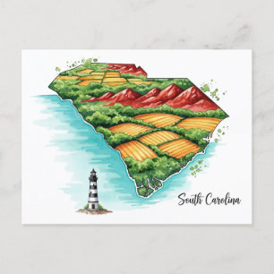 Vibrannt South Carolina Karte
