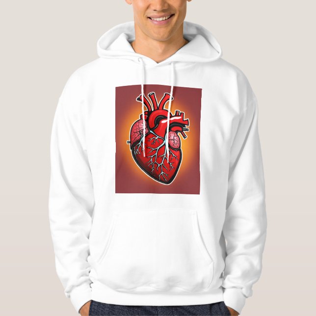 Vibrannte anatomische Herzerkrankung" Hoodie (Vorderseite)