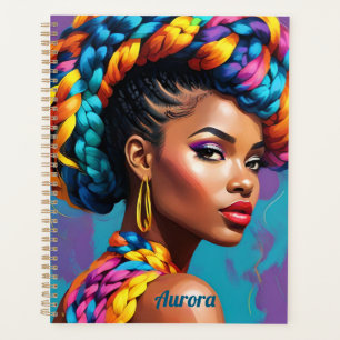Vibrannte Melanin Woman - Pop Art Inspirierter Pla Planer